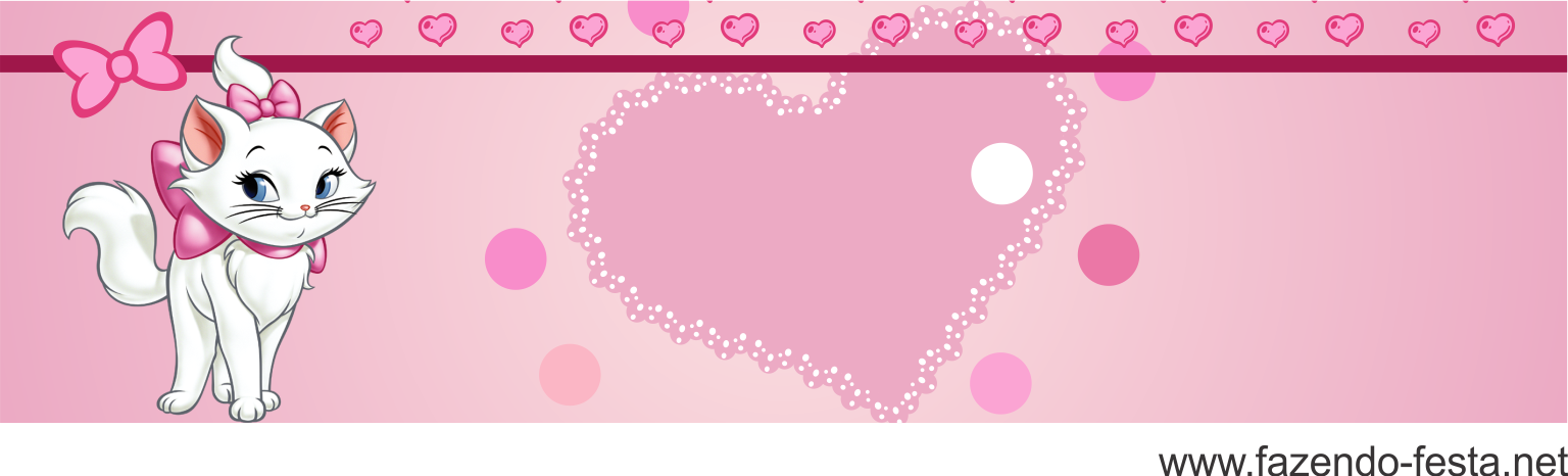Kit Festa Gatinha Marie Copo De Brigadeiro - Marie Cat Clipart (1536x466), Png Download