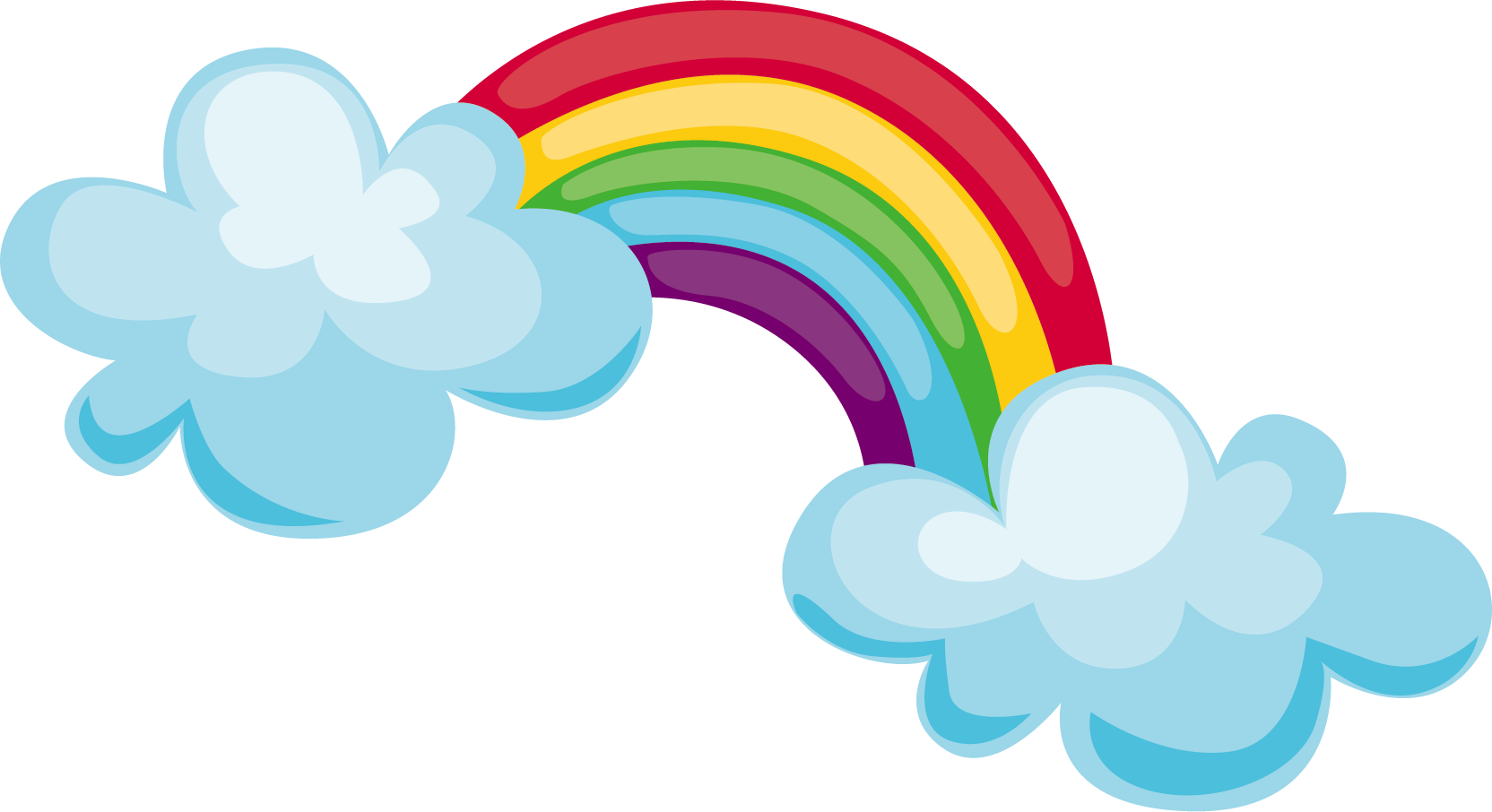 Scalable Graphics Rainbow Png Material Transprent Free - Cloud Rainbow Png Vector Clipart (1664x906), Png Download
