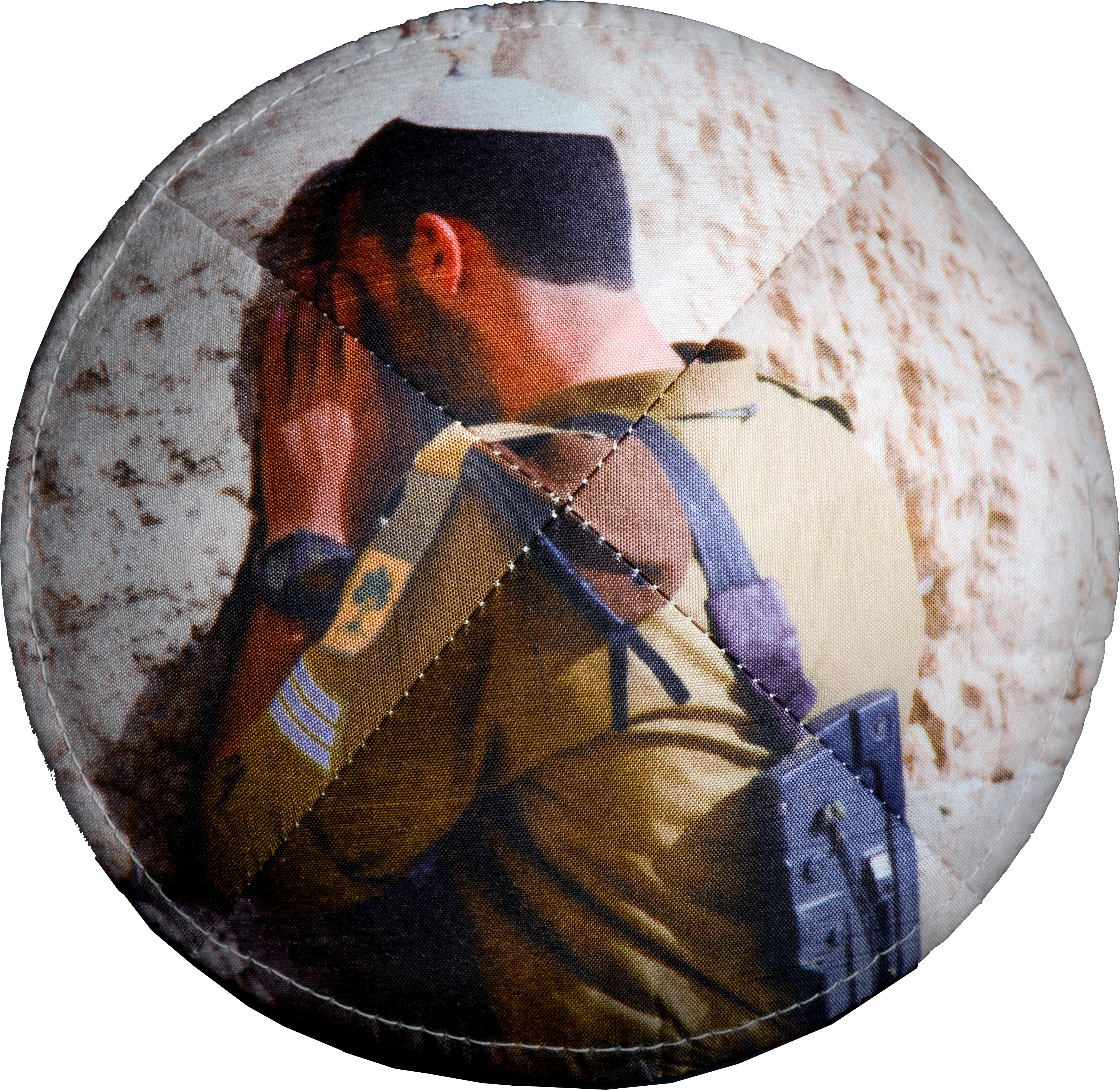 Golani Soldier At The Western Wall Kippah Clipart (4633x5791), Png Download