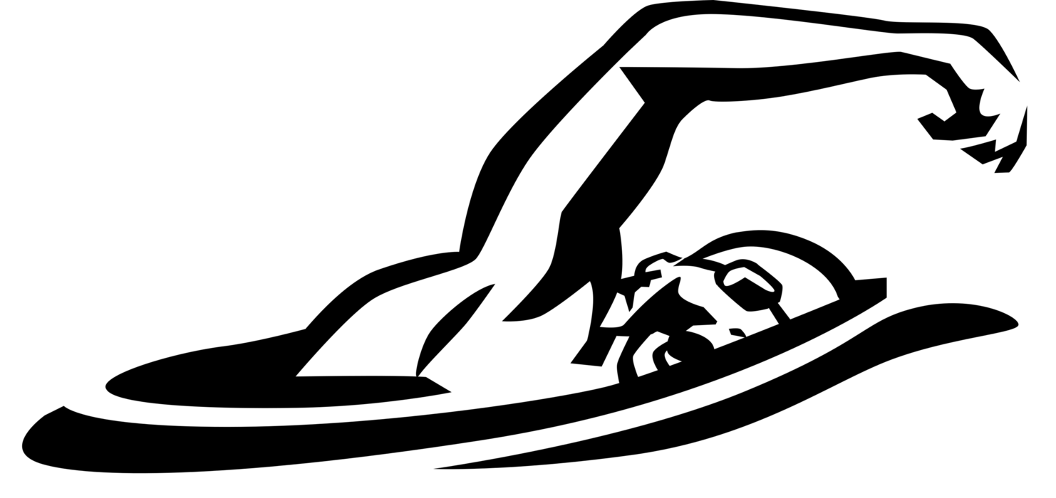 Swims In Pool - Nadador Vetor Clipart (1482x700), Png Download