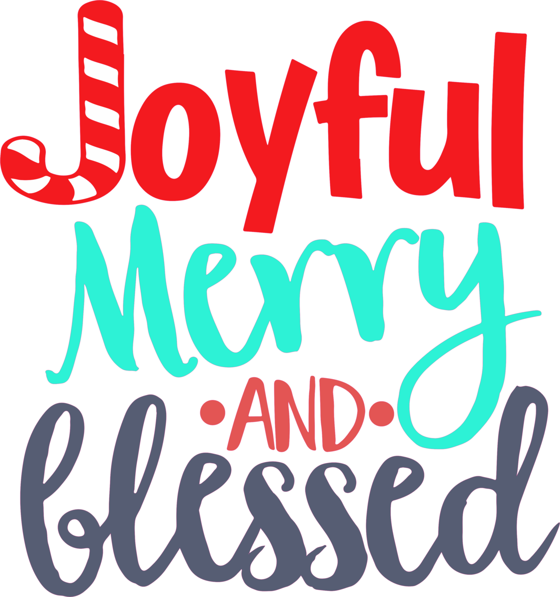 Joyful Merry And Blessed Clipart (1126x1200), Png Download