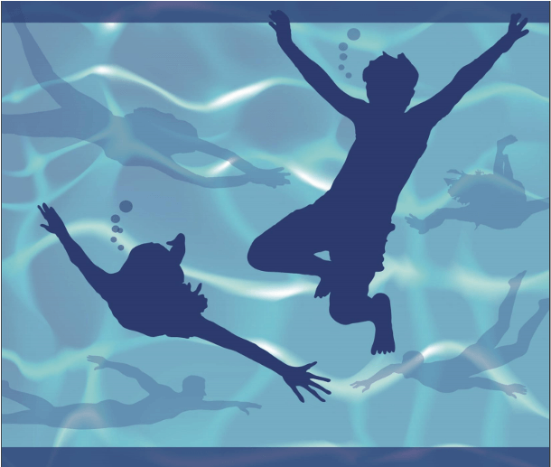 Free Swimming Logo - Underwater Clipart (1000x518), Png Download