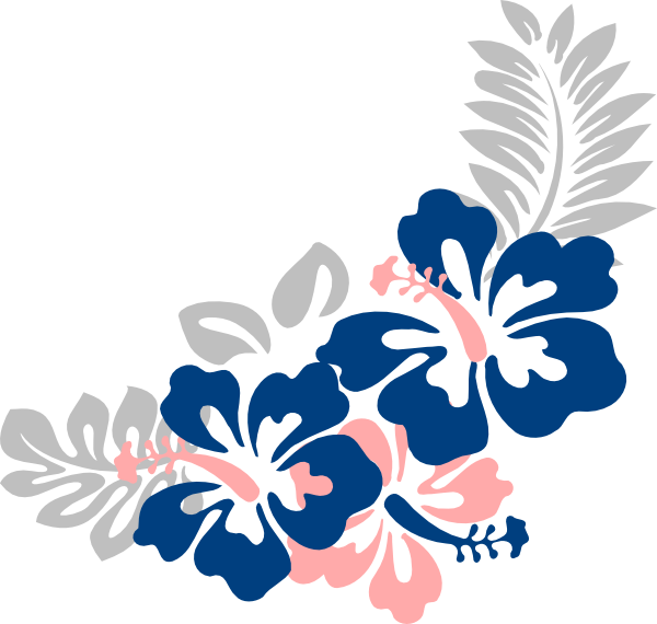 Blue Flowers Clip Art Border - Png Download (600x570), Png Download