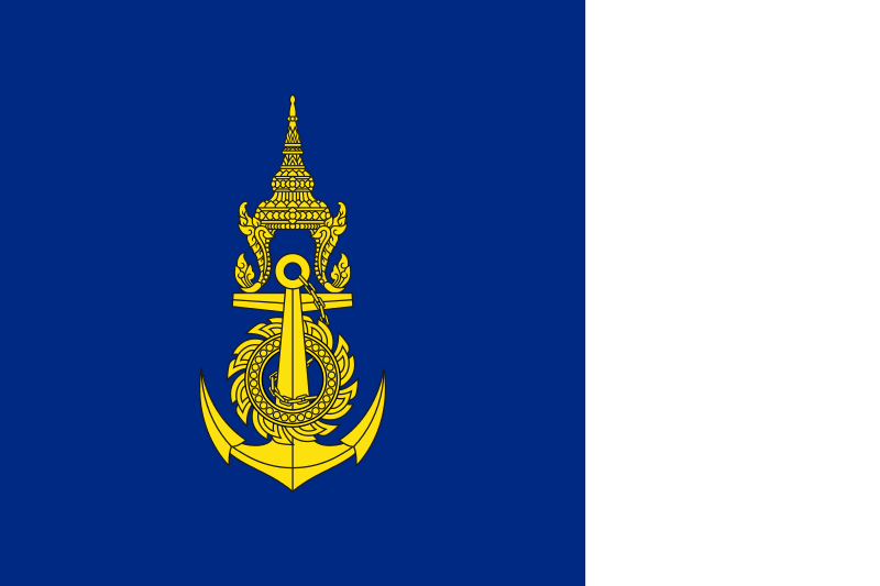 Flag Thai Navy Squadron Commander - Royal Thai Navy Clipart (800x533), Png Download