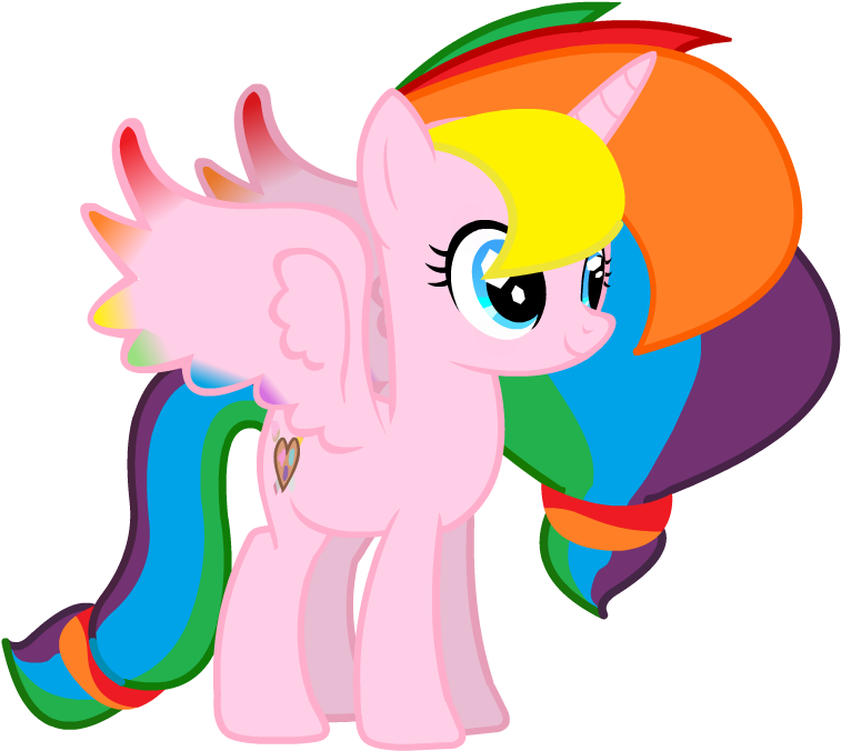 Lightning Clipart Rainbow - Rainbow Splash Pony - Png Download (757x676), Png Download
