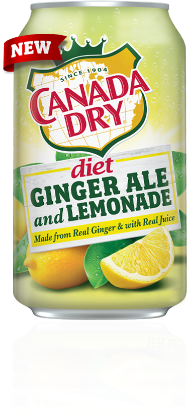 Canada Dry Diet Ginger Ale And Lemonade - Canada Dry Ginger Ale Lemonade Clipart (396x864), Png Download