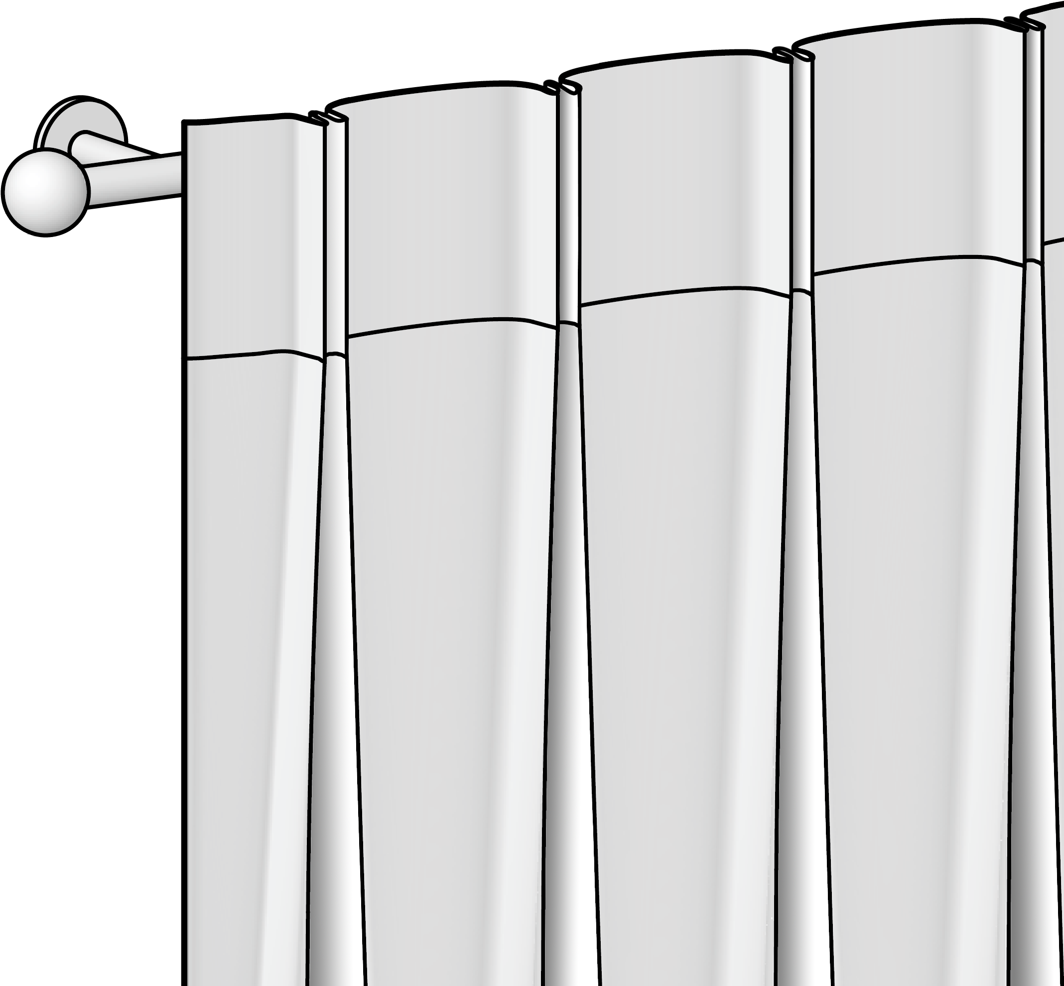 Double Pleating - Fence Clipart (2250x2250), Png Download