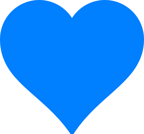 Blue Heart Clipart - Png Download (600x557), Png Download