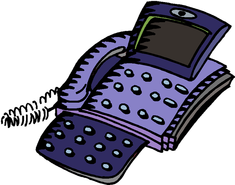 Office Phone Png - Cartoon Office Phone Clipart (804x632), Png Download