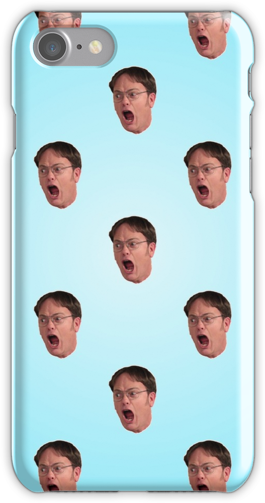 Dwight Schrute Screaming Iphone 7 Snap Case - Mobile Phone Case Clipart (750x1000), Png Download