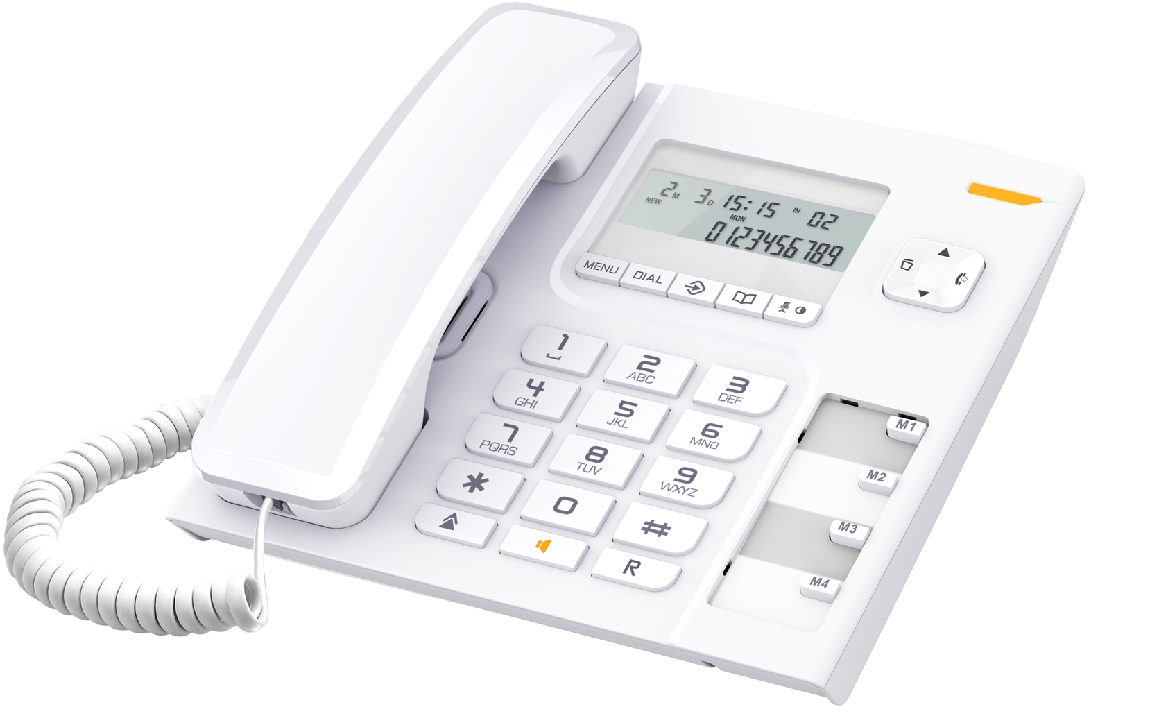 Alcatel Phones T56 White Picture - Alcatel T26 Landline Phone Black Clipart (1842x1352), Png Download