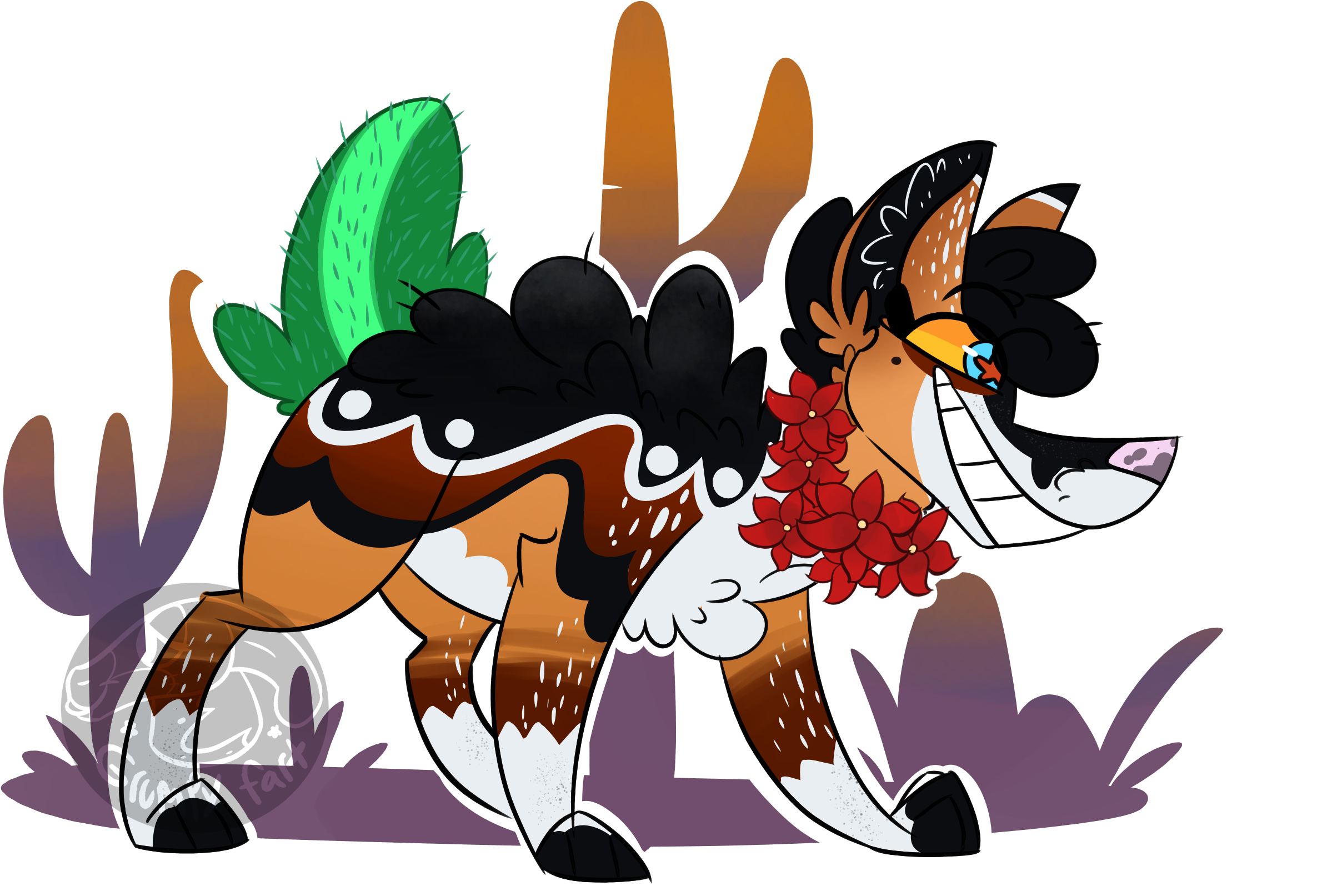 Jackal Adopt - Cartoon Clipart (2388x1632), Png Download