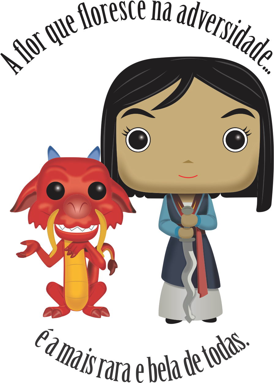 131 - Mushu E Grilo Funko Clipart (1004x1974), Png Download