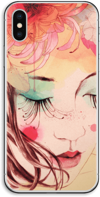 Blushing Girl Skin Iphone X - Mobile Phone Case Clipart (395x800), Png Download