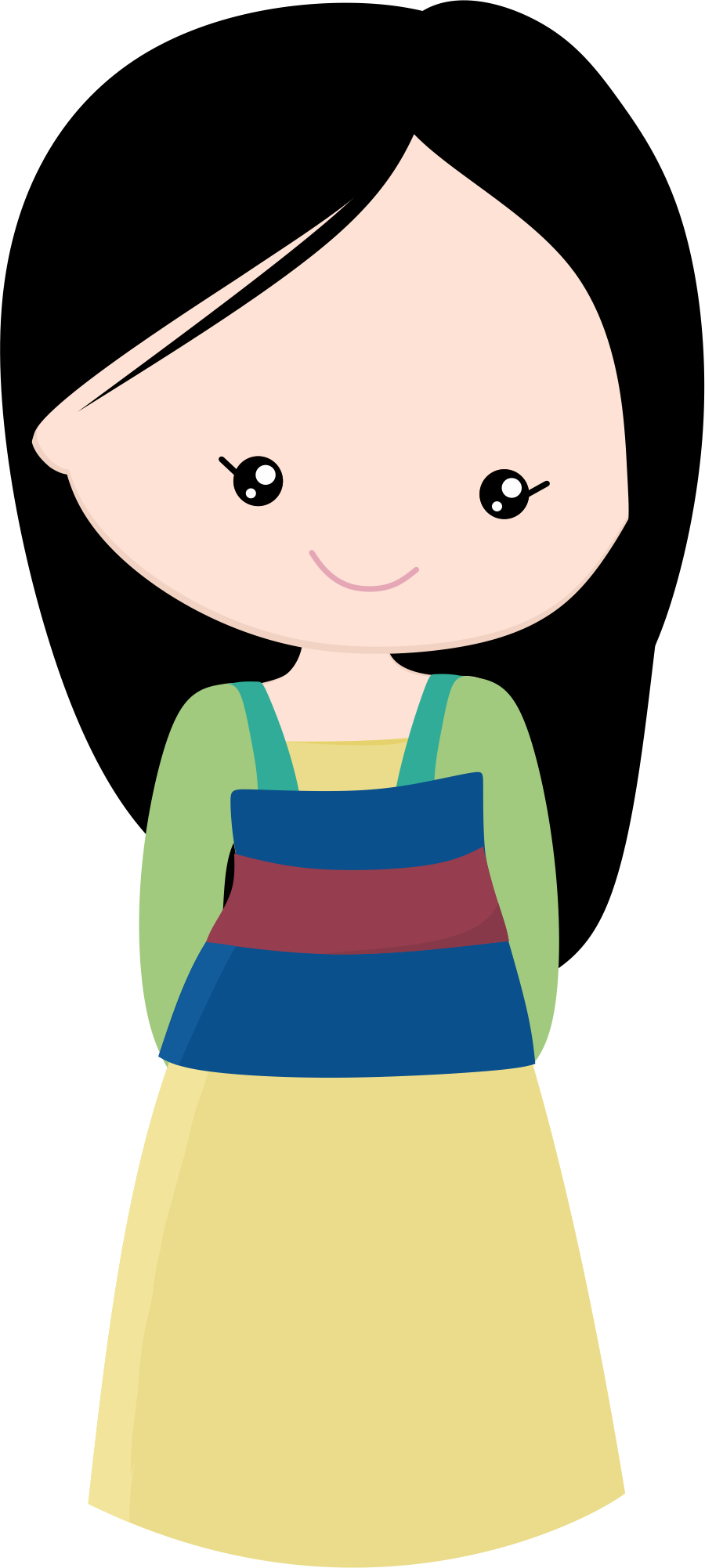 Princesas Da Disney - Muñecas De Apego Png Clipart (900x2002), Png Download