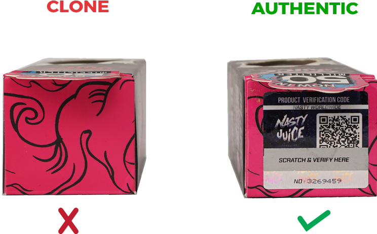 Fake Product - - Nasty Juice Clone Vs Original Clipart (768x460), Png Download