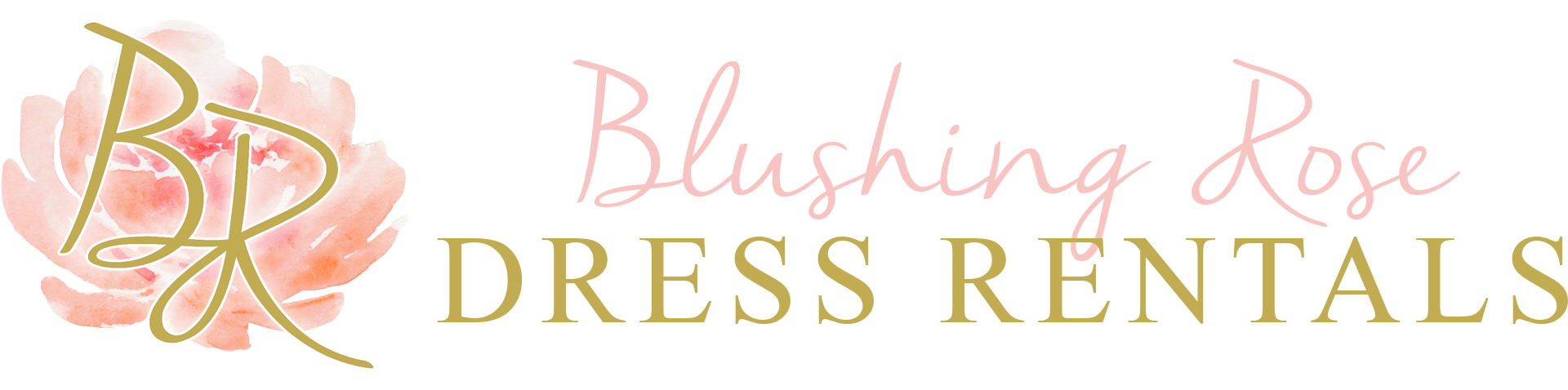 Blushing Rose Dress Rentals - Calligraphy Clipart (2045x548), Png Download