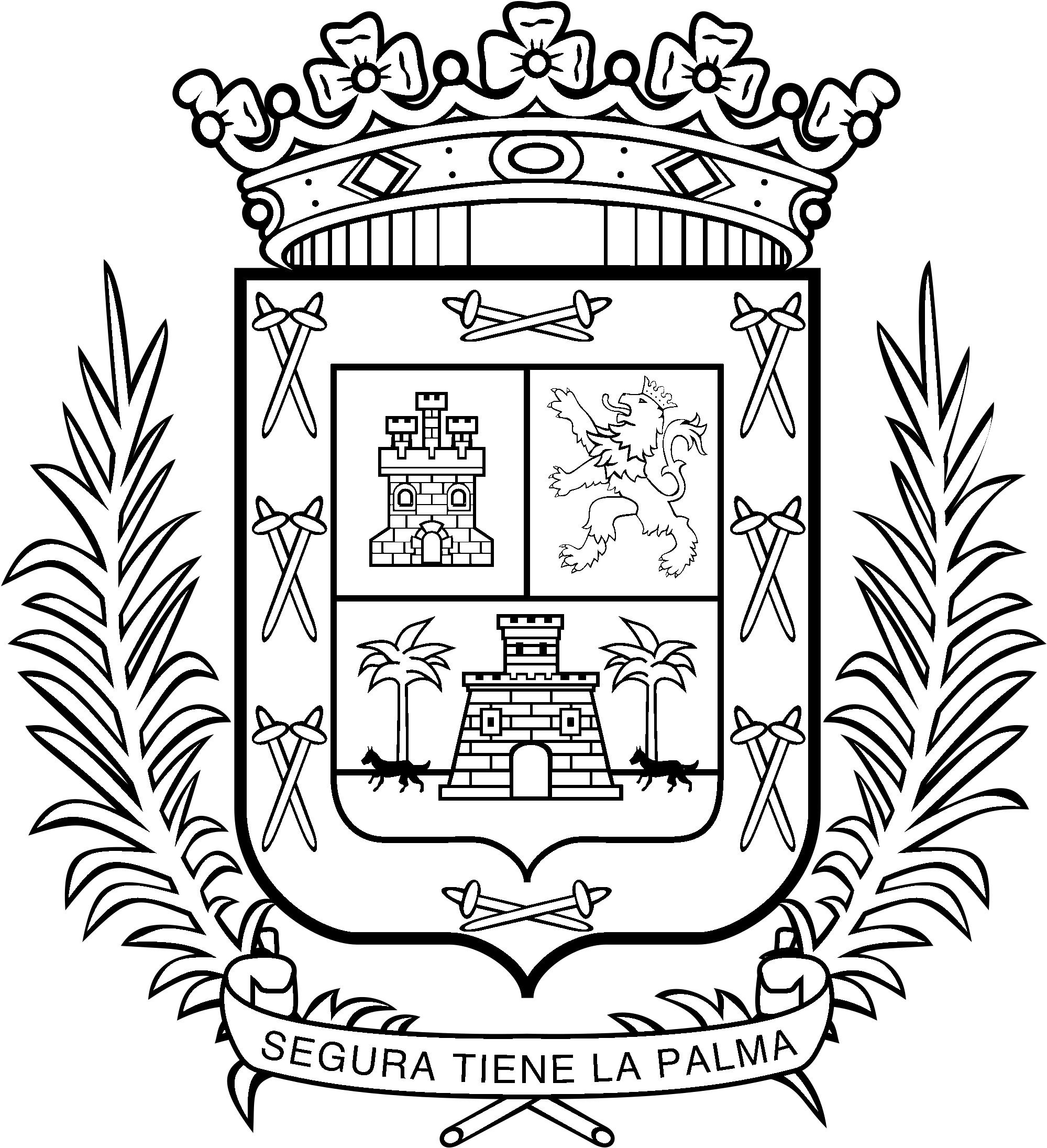 Las Palmas Logo Black And White - Leon Clipart (1999x2191), Png Download