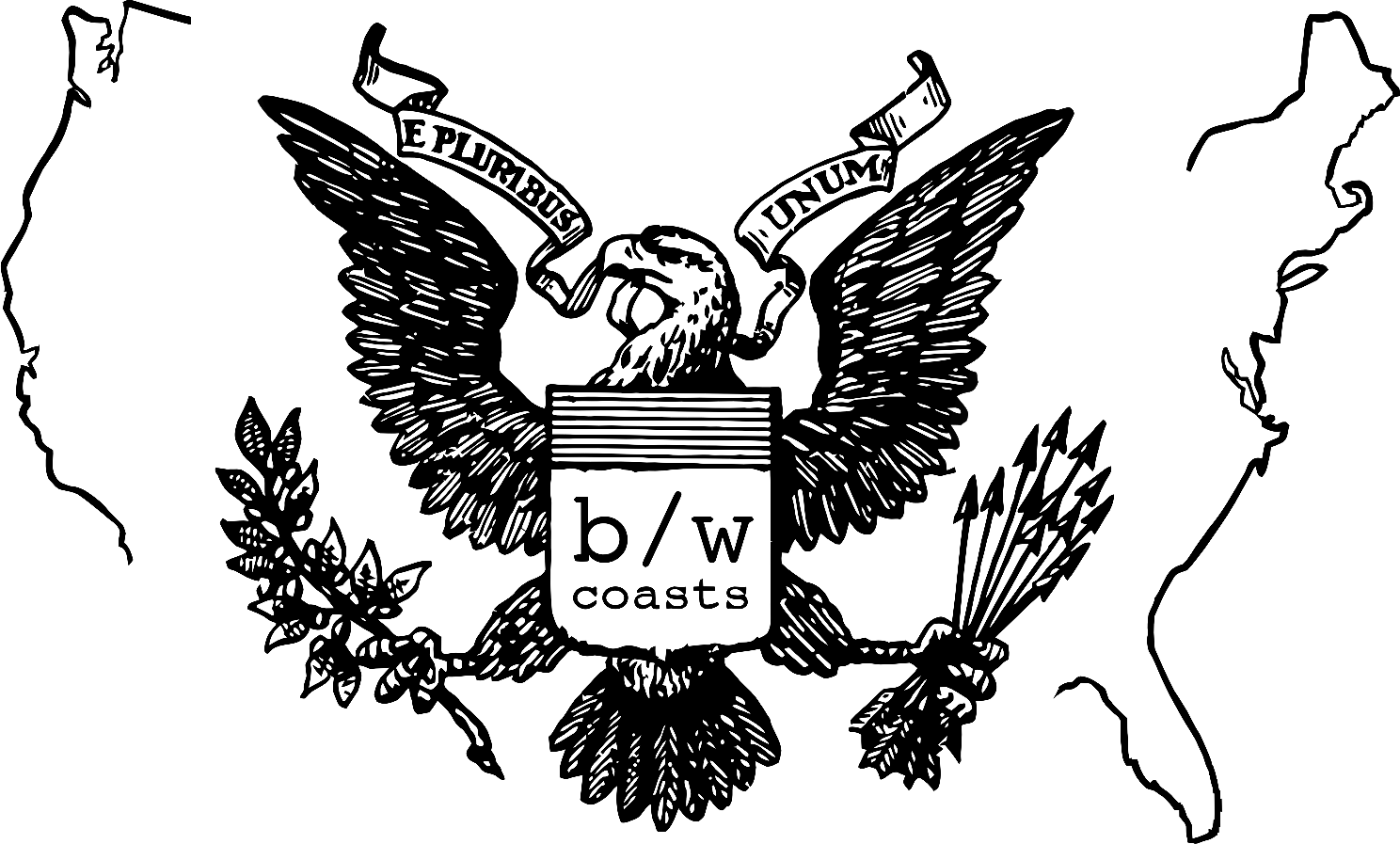 Between Coasts - American Double Headed Eagle Clipart (1488x897), Png Download