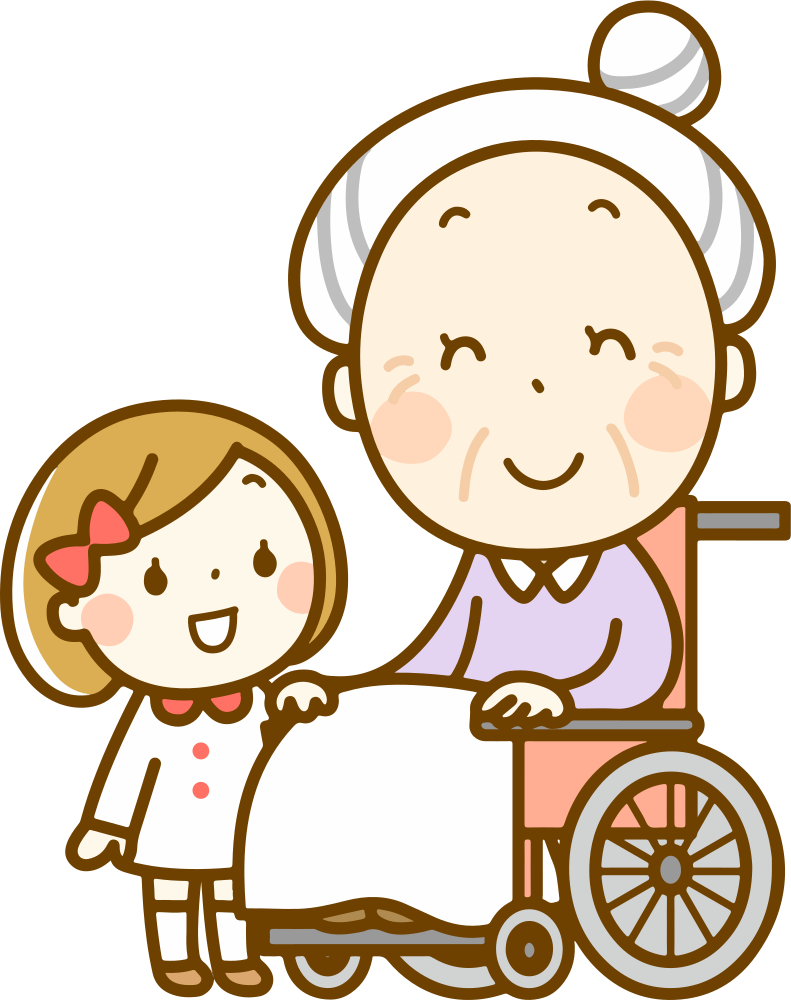 Granny In A Wheelchair - 車椅子 高齢 者 イラスト Clipart (791x1000), Png Download