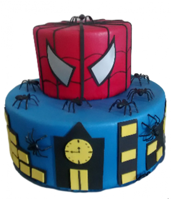 Homem Aranha Bolo Fake Clipart (800x640), Png Download