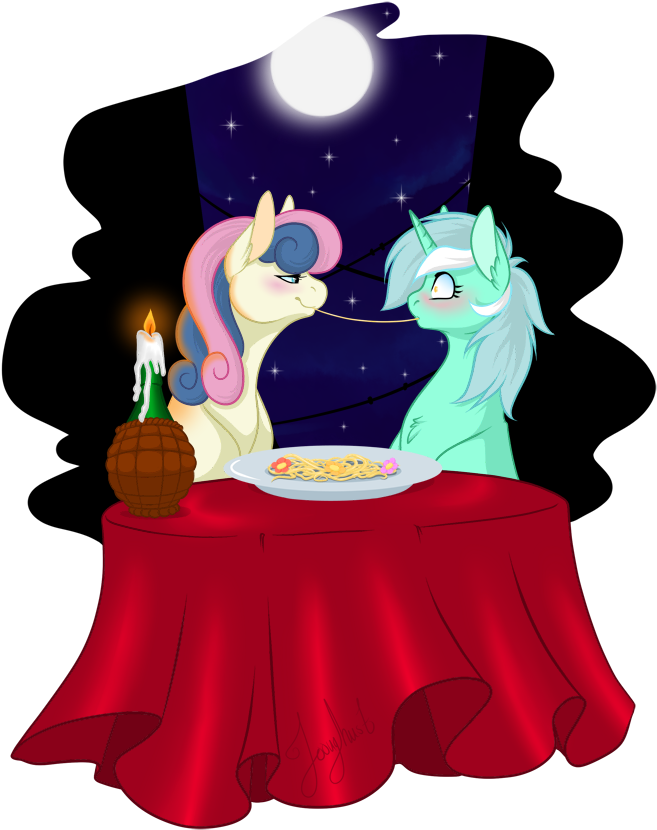 Jooughust, Blushing, Bon Bon, Candle, Eating, Female, - Cartoon Clipart (685x900), Png Download