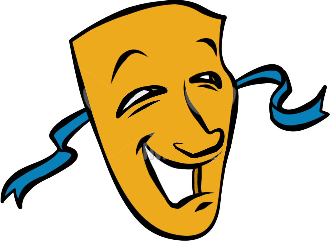 Image Description - Comedy And Tragedy Masks Clipart (1071x785), Png Download