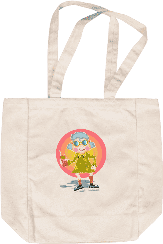Granny Motif Tote Bag - Tote Bag Clipart (852x864), Png Download