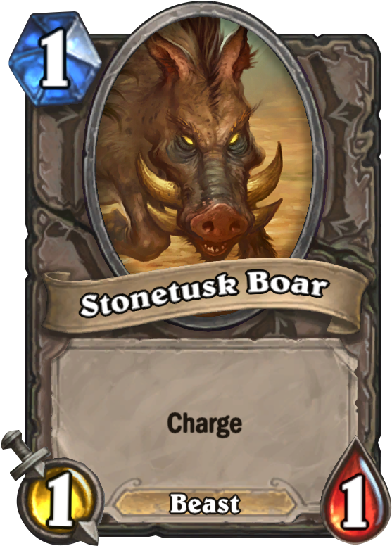 Stonetusk Boar Card - Lackey Hearthstone Rise Of Shadows Clipart (557x776), Png Download