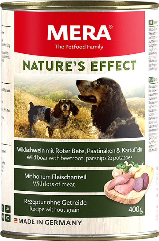 Nature´s Effect Wild Boar Wet Food With Beetroot, Parsnips - Meradog Can Clipart (777x780), Png Download