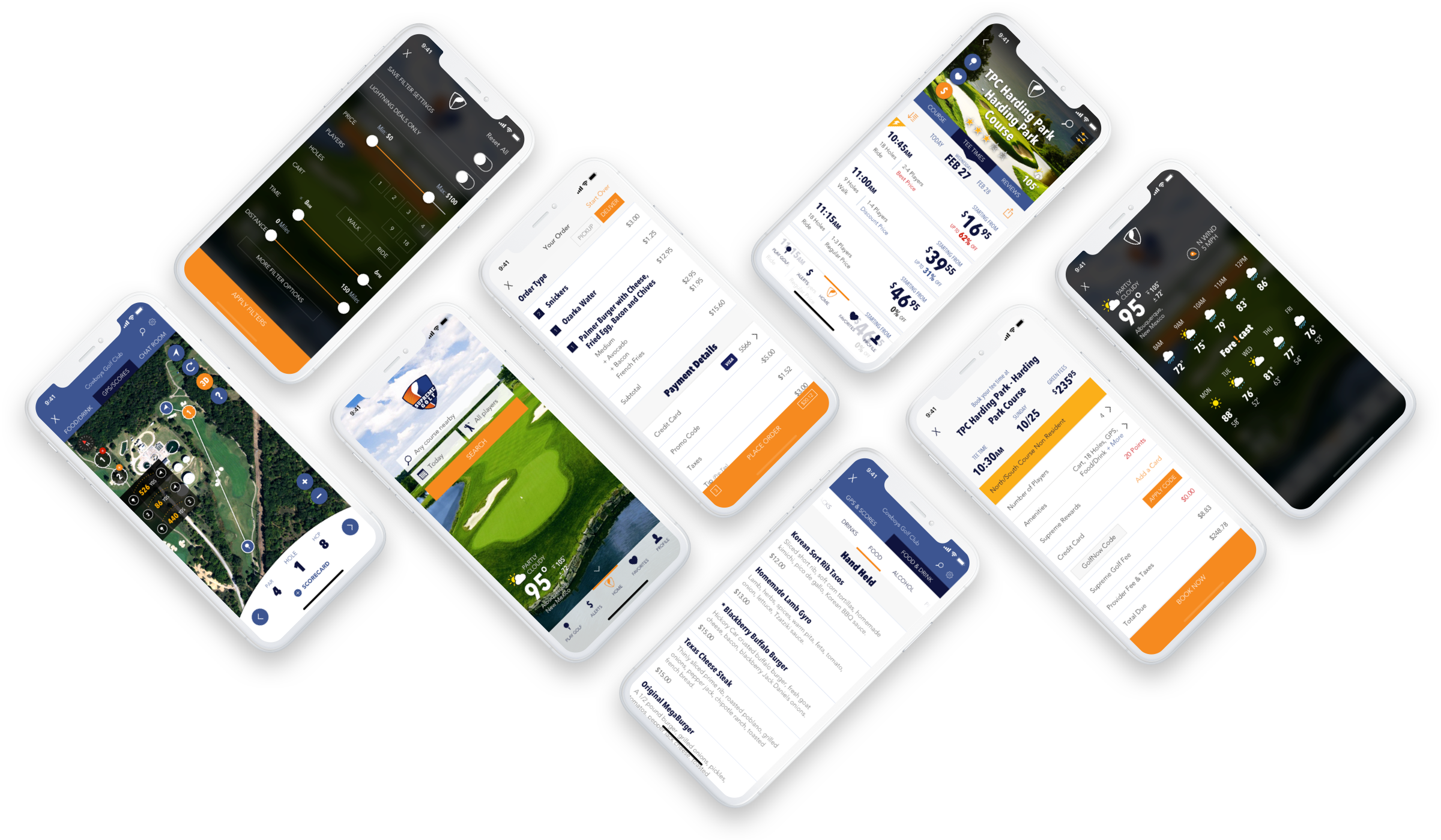 Supreme Golf Native App Mockups - Iphone Clipart (2400x1400), Png Download