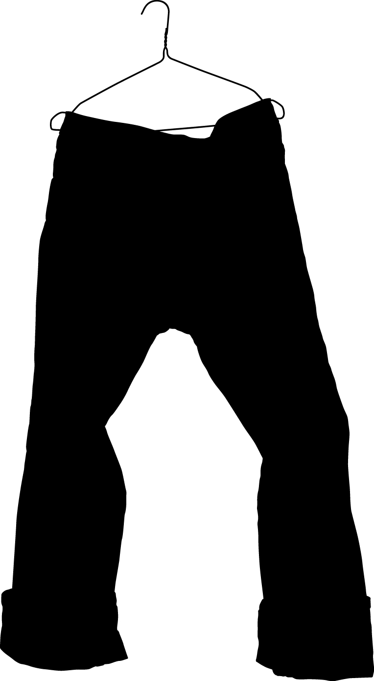 Clothing Shoes Silhouette Png - Pocket Clipart (764x1391), Png Download