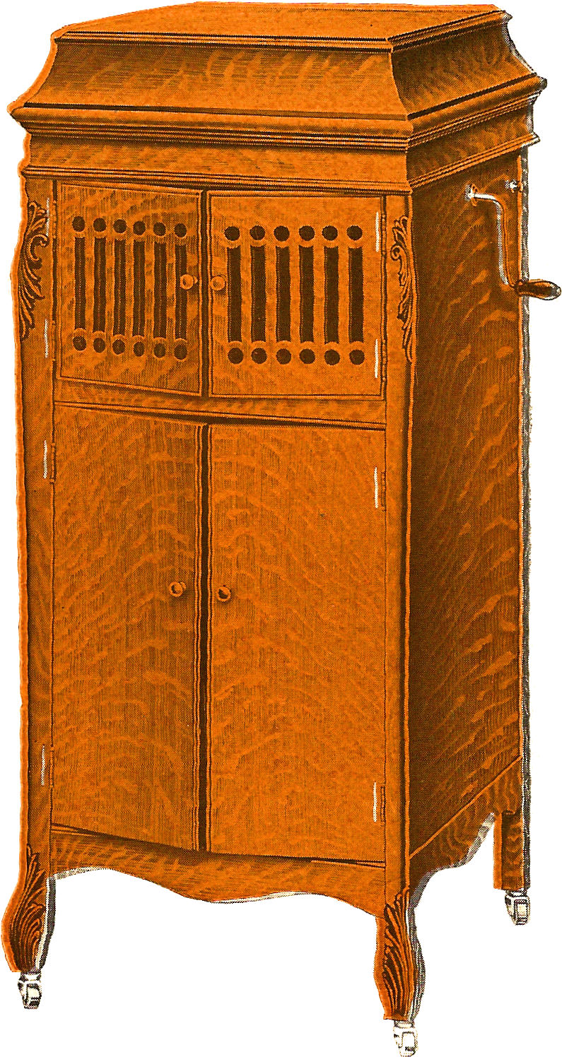 This Is A Wonderful Vintage Graphic Of A Phonograph Clipart (935x1600), Png Download