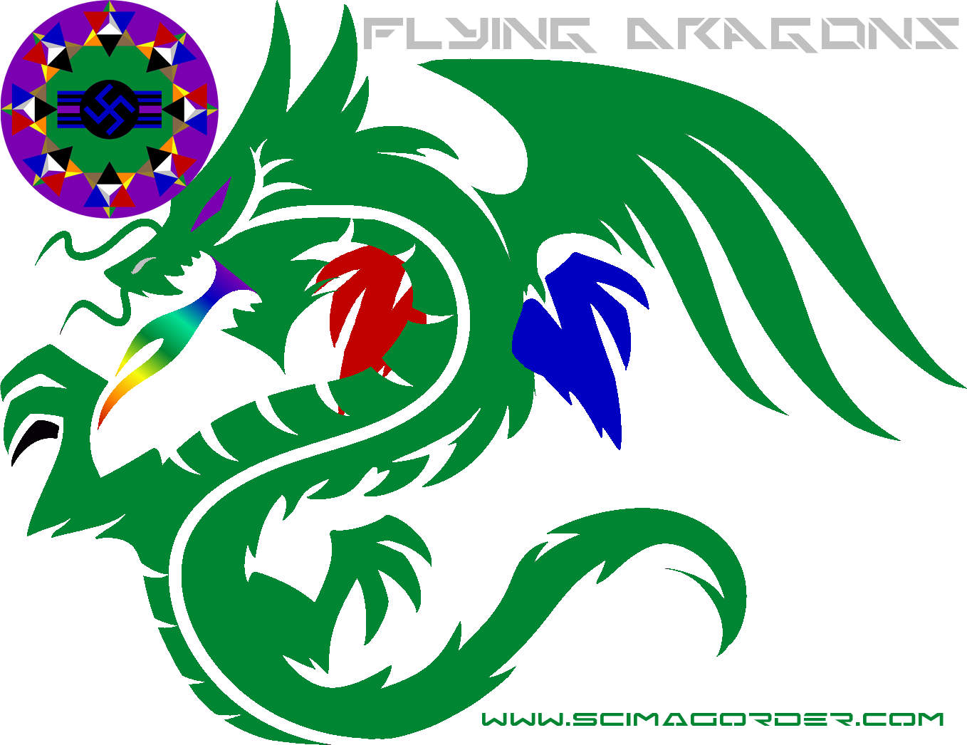 Draw A Tribal Dragon Clipart (1358x1046), Png Download