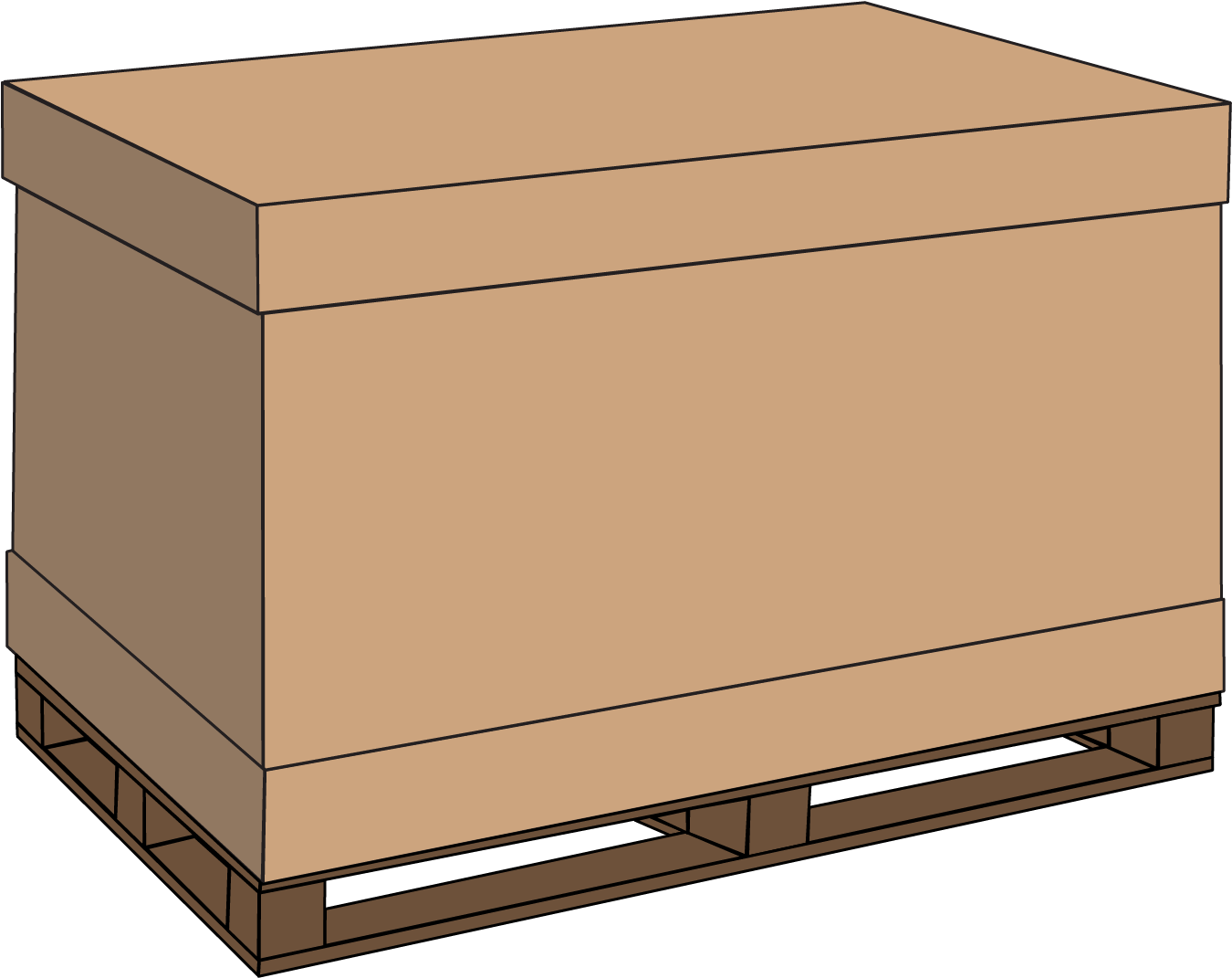 Craftpak Corrugated Box - Box Clipart (1418x1418), Png Download