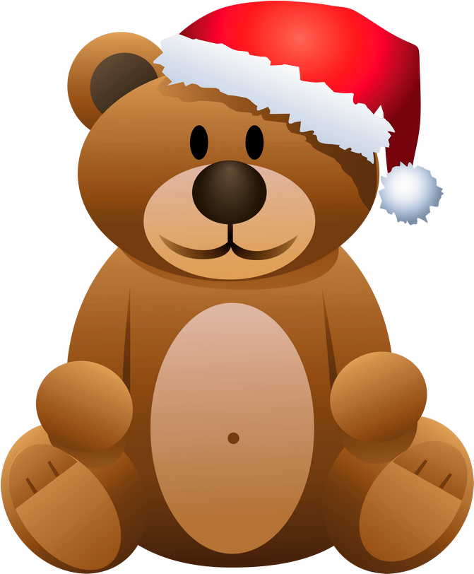 Christmas Clip Art Bear - Png Download (694x851), Png Download