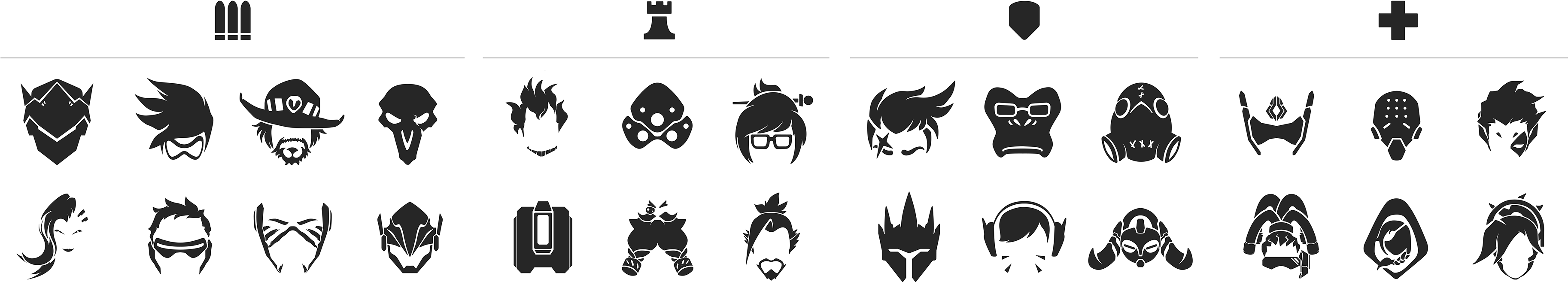 The Overwatch League Is A 12 Team League That Competes - Overwatch Character Logo Png Clipart (3840x877), Png Download