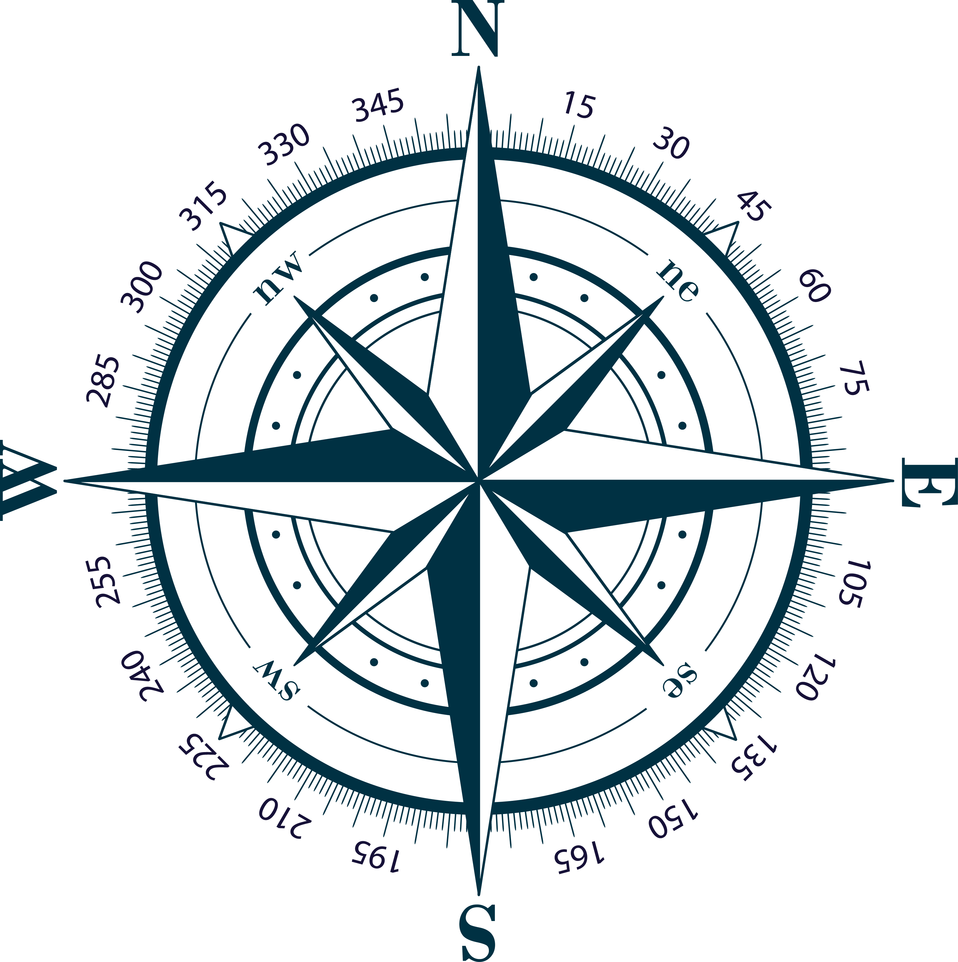 Compass Rose Clipart (3202x3217), Png Download