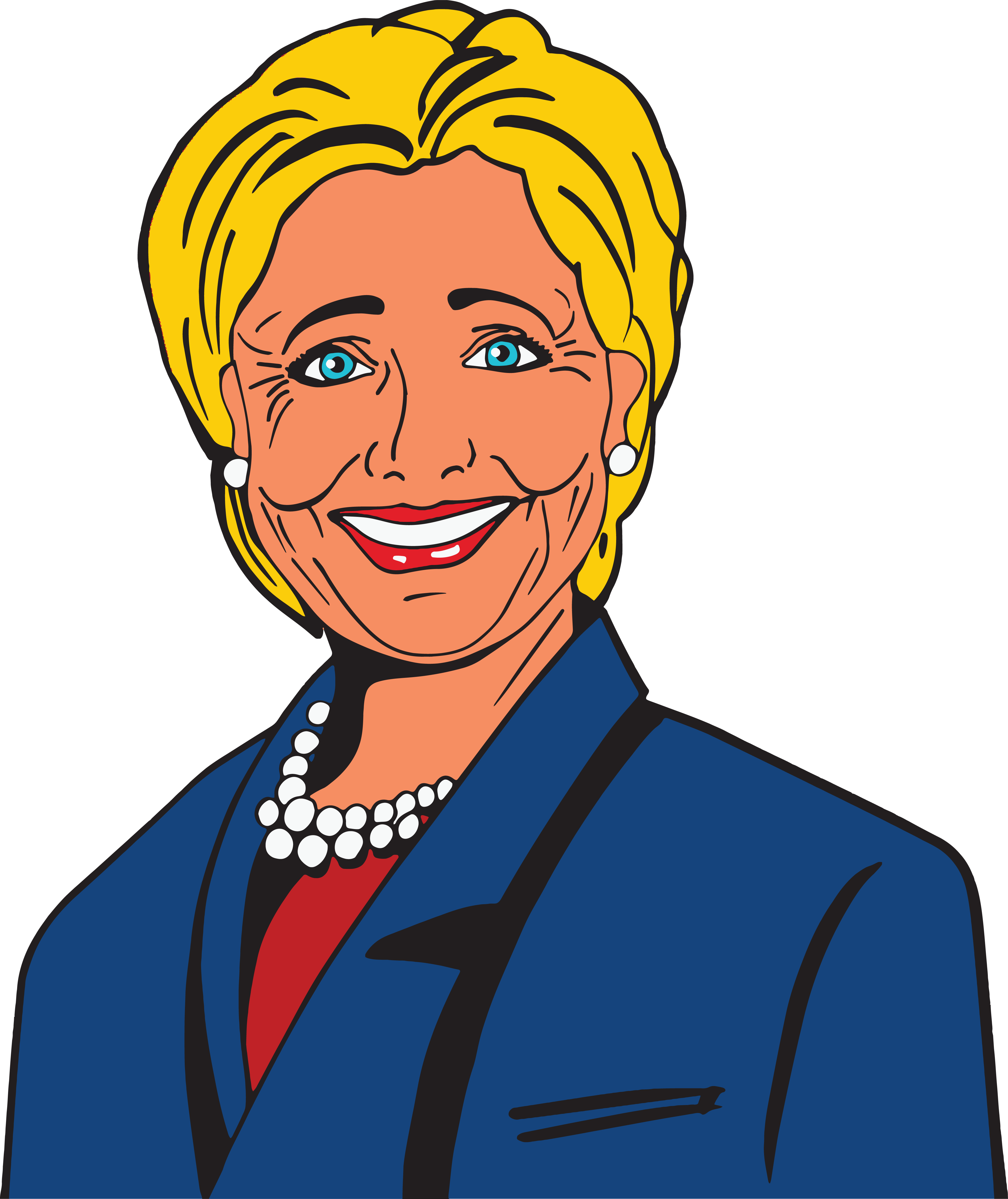 Svg Royalty Free Library Donald At Getdrawings Com - Hillary Clinton Clip Art - Png Download (4000x4758), Png Download