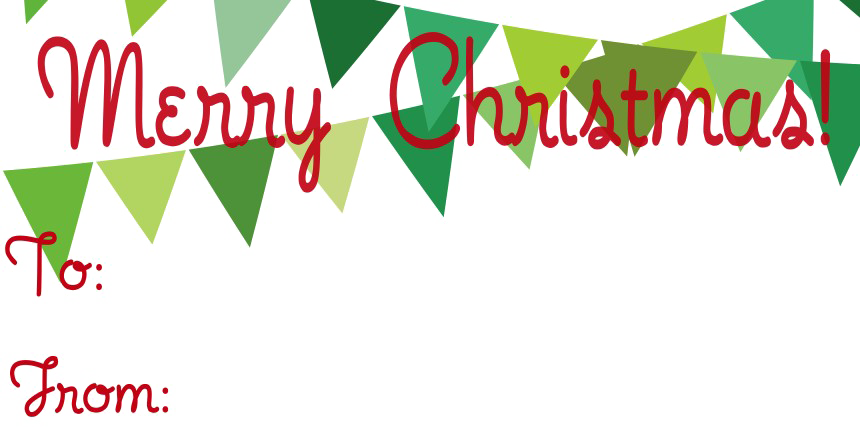 Merry Christmas Png Photo - Christmas Gift Tag Design Template Clipart (860x427), Png Download