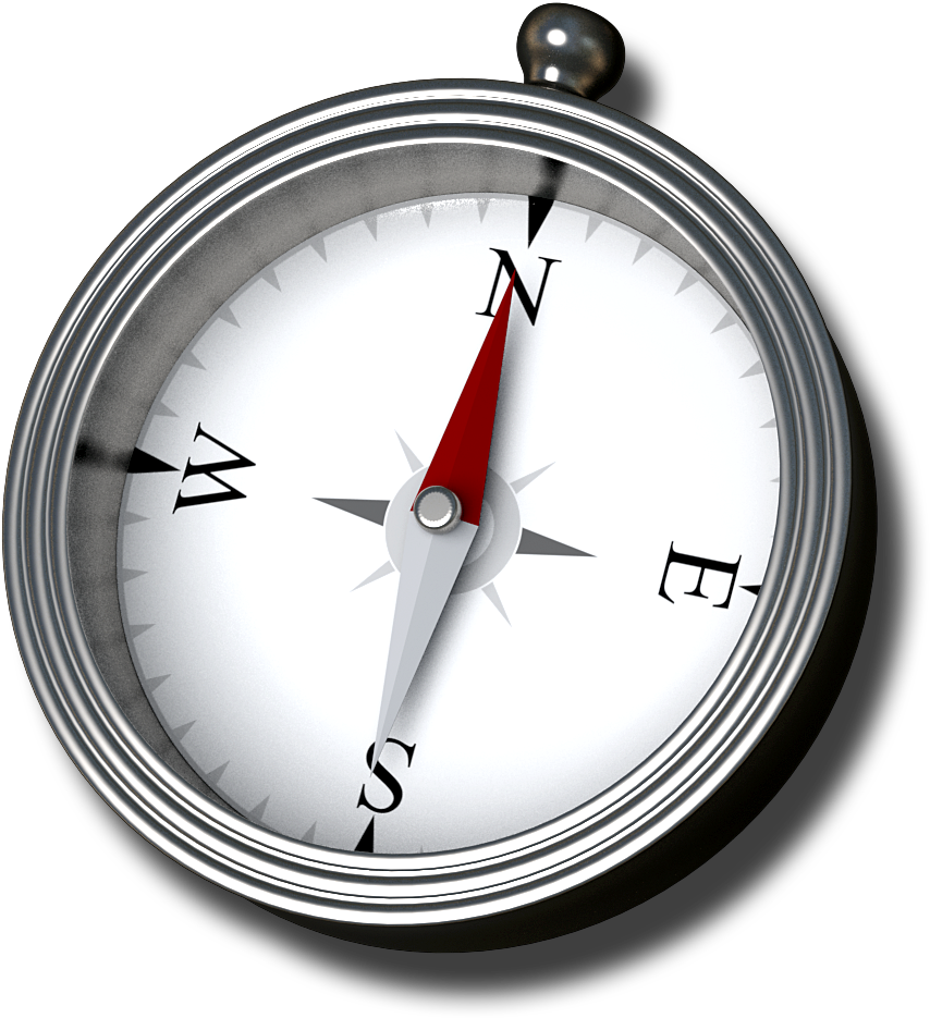 Grey Compass Png - South Compass Clipart (1024x1024), Png Download