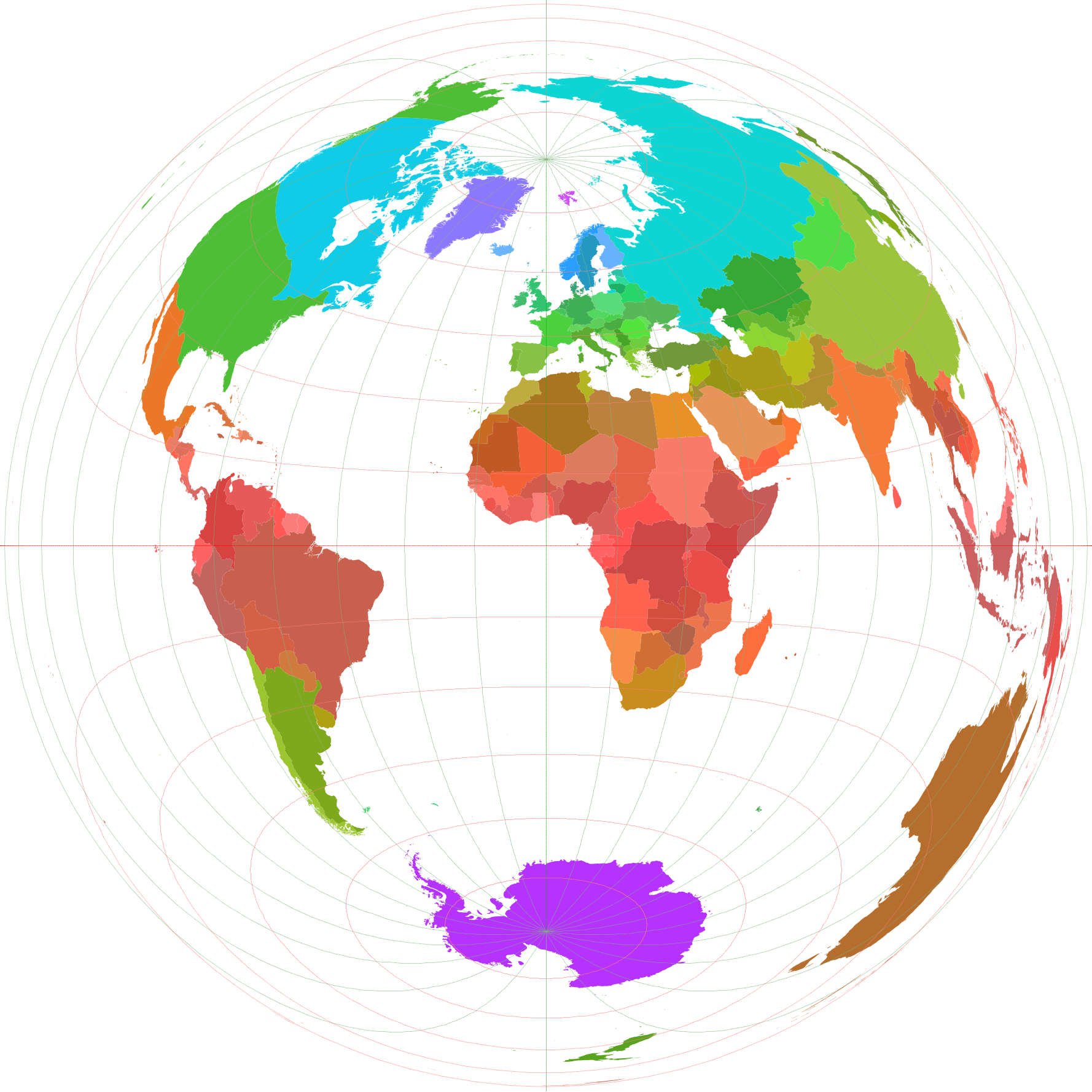 World Borders Lamb Azi - World Map Clipart (1778x1778), Png Download