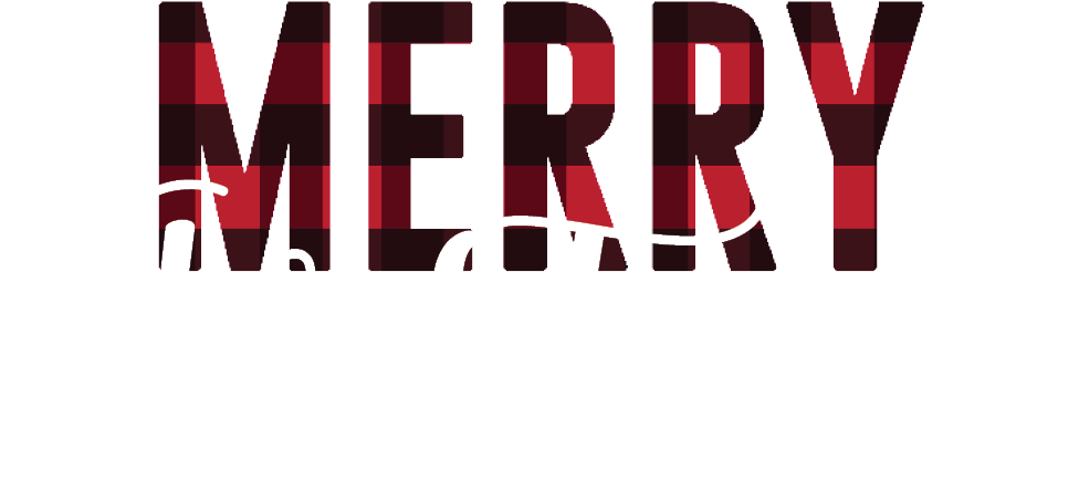 Merry Christmas Buffalo Plaid - Graphic Design Clipart (1196x661), Png Download