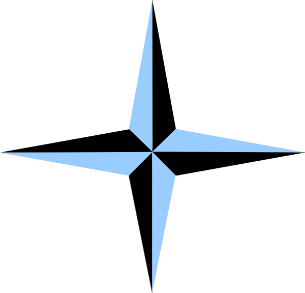 Blue And Black Compass Svg Clip Arts 600 X 576 Px - Png Download (600x576), Png Download