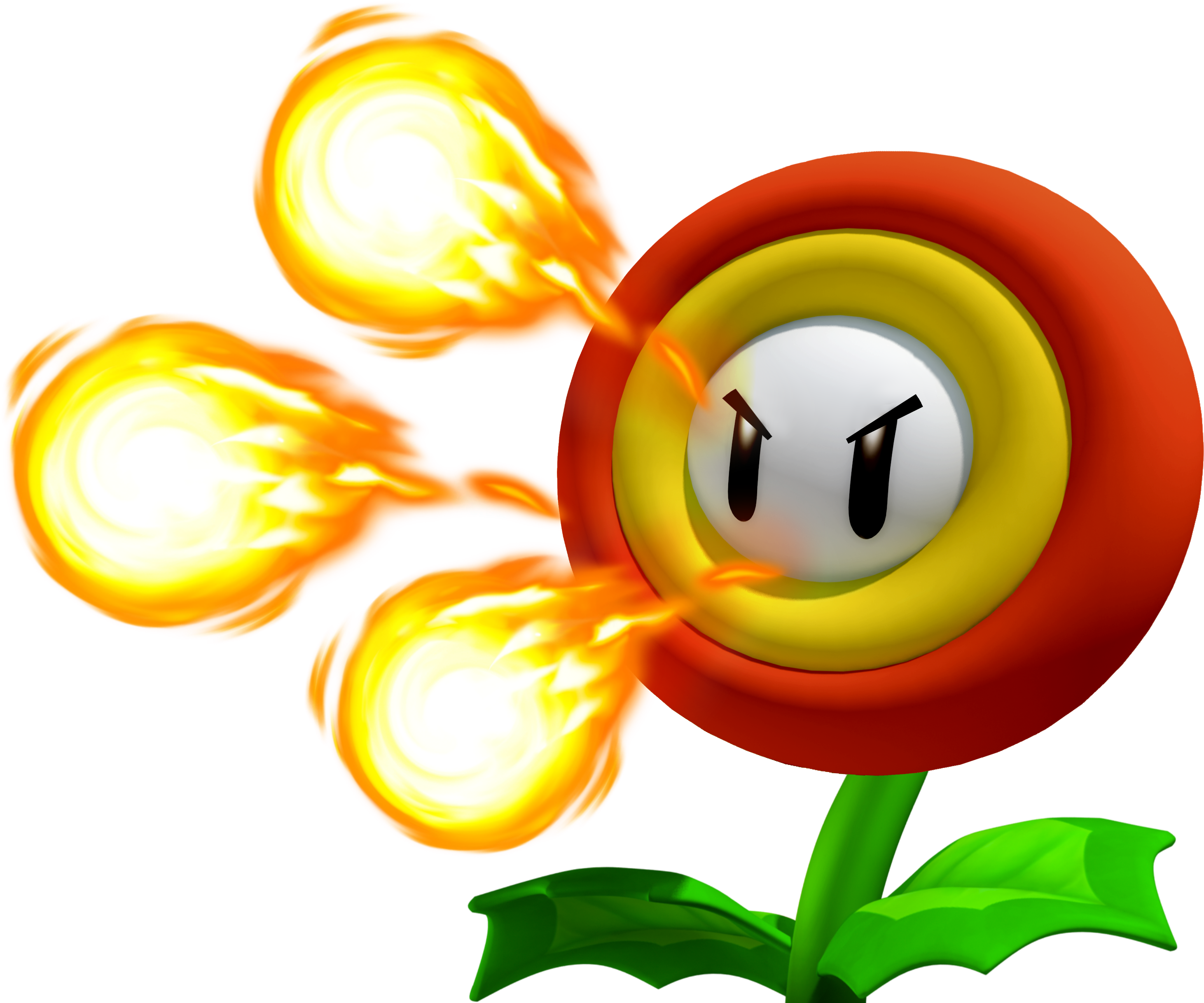 Flare Flower - Fire Power Super Mario Clipart (2939x2446), Png Download