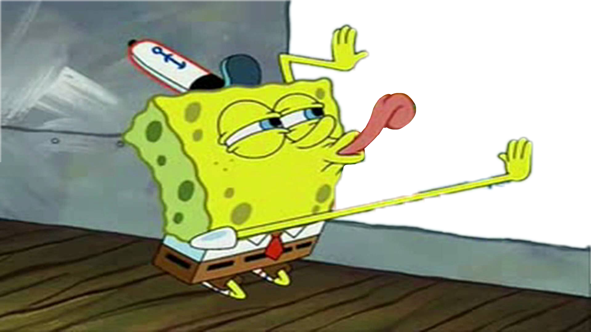 Spongebob Licks On Twitter - Spongebob Licks Clipart (1024x576), Png Download