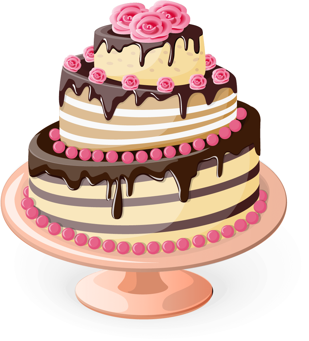 Happy Birthday Cake Png - Illustration Cake Clipart (1004x1108), Png Download