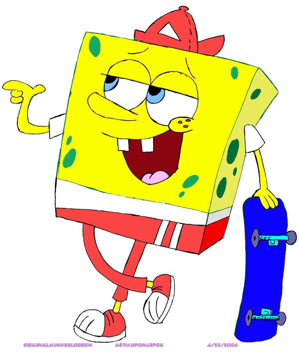 Drawn Duckling Spongebob - Retro Spongebob Clipart (600x706), Png Download