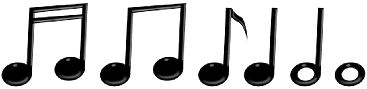 Music Note Png High-quality Image - Musical Notes To Draw Clipart (1280x313), Png Download