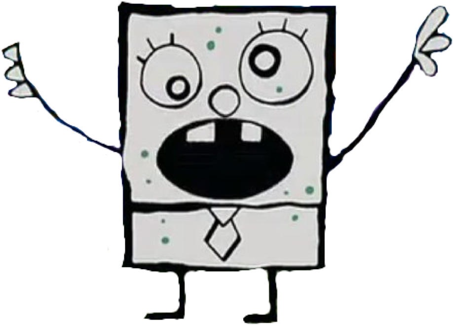 Sponges Drawing Spongebob Squarepants Character - Doodlebob Png Clipart (938x672), Png Download
